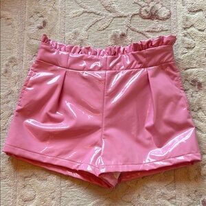Pink Faux Leather Girl’s Shorts